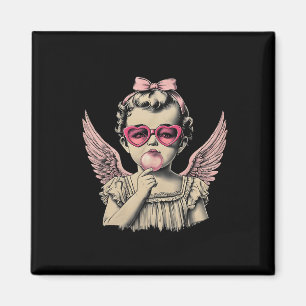Imán Cúpido Retro Día de San Valentín Lindo Cúpido Anti
