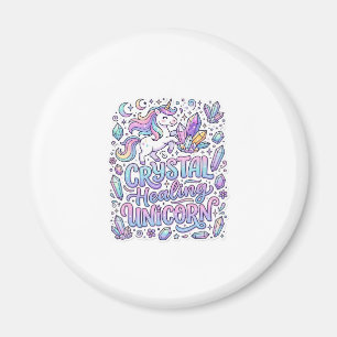 Imán Cura de Cristal Unicornio Idea de Regalo Unicornio