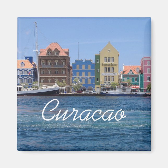 Imán Curacao Viaje Foto Maravilloso Marítimo (Frente)