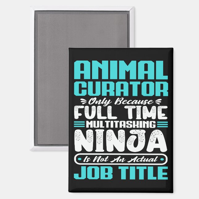 Imán Curador de Animales Título Profesional Habilidades (Anverso/Reverso)