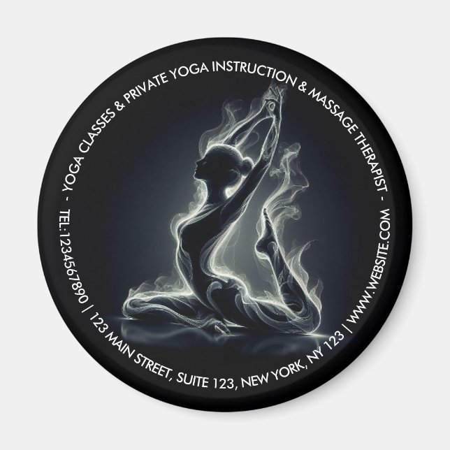 Imán Curador de Reiki de yoga, una pierna de paloma (Frente)