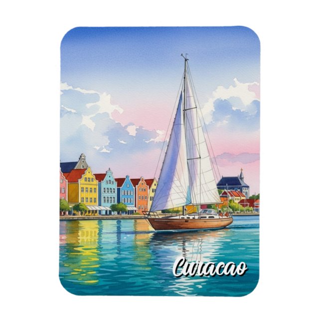 Imán Curazao Caribe neerlandés (Vertical)