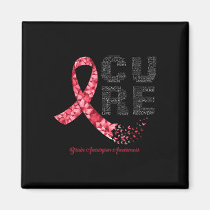 Imán CURE Burgundy Ribbon Sensibilización sobre el neur