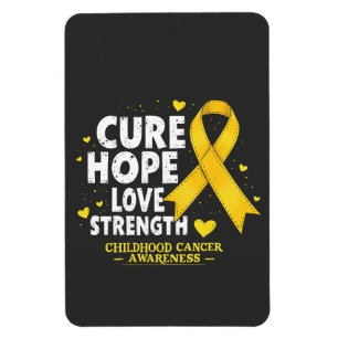 Imán Cure Hope Love Strenght Children Cancer Awareness