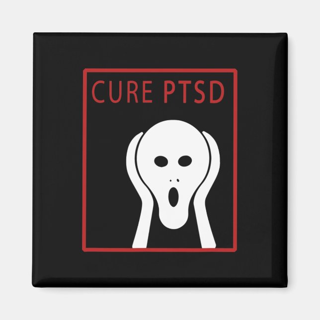 Imán Cure Ptsch Awareness 2 Post Traumatic Stress Disor (Frente)