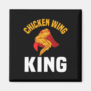 Imán Curioso ala de pollo King Diseño Comida Rápida Hom