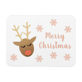 Imán Curioso Feliz Navidad Resto de Oro Rosa