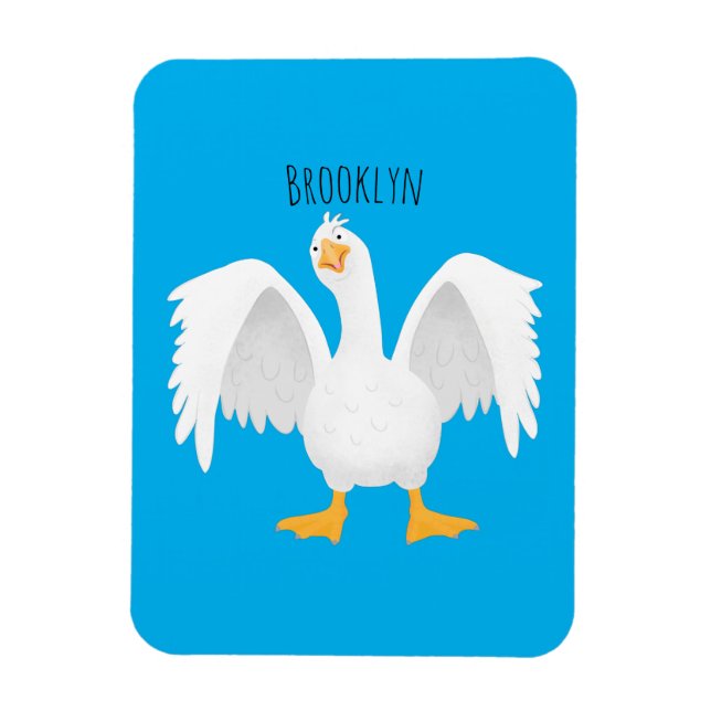 Imán Curioso ilustracion de personalizado ganso domésti (Vertical)