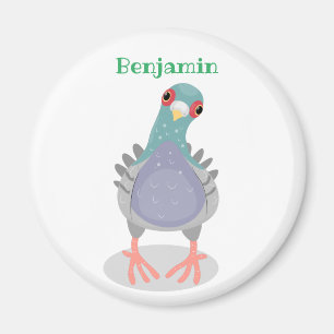 Imán Curioso ilustracion personalizado de palomas