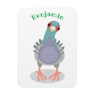 Imán Curioso ilustracion personalizado de palomas