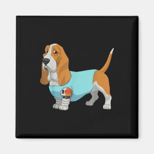 Imán Curioso Perro Beagle Amo A Mamá Tattoo Regalo Tee