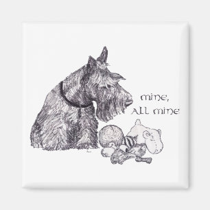 Imán Curioso Terrier Escocés Mío, todo Mío