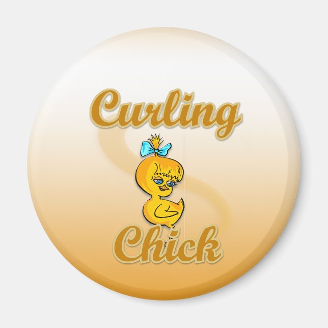 Imán Curling Chick (Frente)