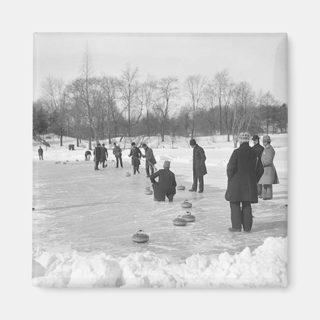 Imán Curling en Central Park NYC Magnet (Frente)