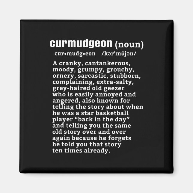 Imán Curmudgeon (bysketbyll Version) Divertida anciana  (Frente)