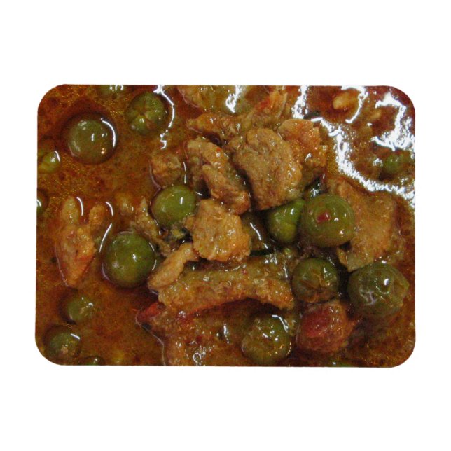 Imán Curry tailandés panang [พ ะ น ง] ... Comida callej (Horizontal)