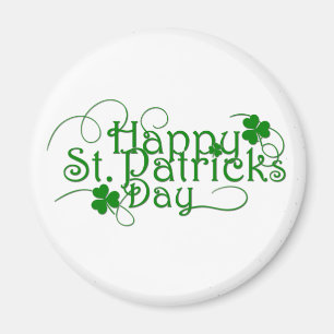 Imán Cursive feliz del día del St Patricks