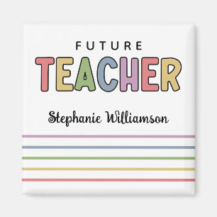 Imán Curso colorido personalizado del futuro profesor