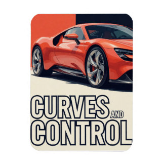 Imán 🧡 Curvas de Coche Deportivo y Control