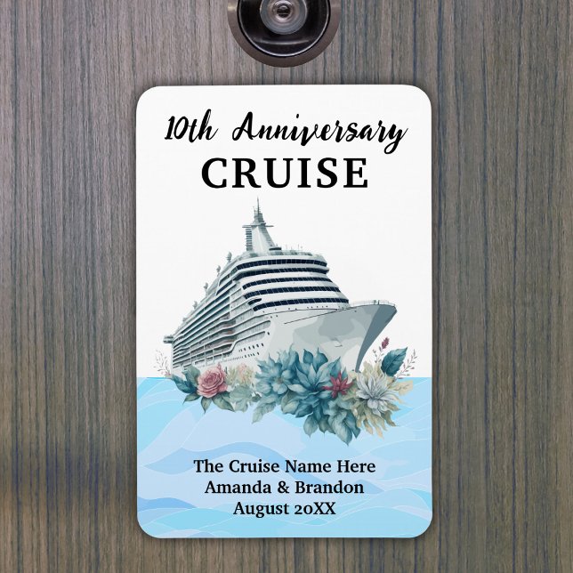 Imán Custom 10th Anniversary Cruise Cabin Door (Custom 10th Anniversary Cruise Cabin Door Magnet
)