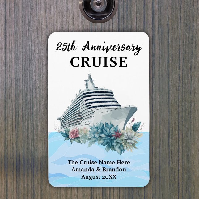 Imán Custom 25th Anniversary Cruise Cabin Door (Custom 25th Anniversary Cruise Cabin Door Magnet
)