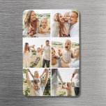 Imán Custom 6 Photo Collage Modern Simple<br><div class="desc">Show off your best memories in a sleek, stylish way with this Custom 6‑Photo Collage Modern Magnet. Featuring six of your favorite photos arranged in a clean grid design, this high-quality magnet is a chic addition to any fridge, locker, or office board. Add a name, date, or short caption for...</div>