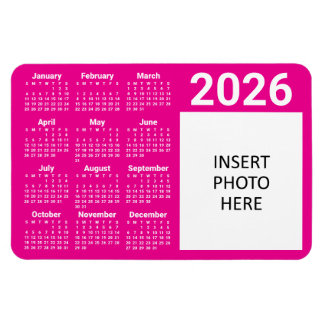 Imán Custom Colors & Custom Photo 2026 Calendar Magnet