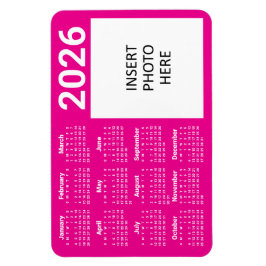 Imán Custom Colors & Custom Photo 2026 Calendar Magnet
