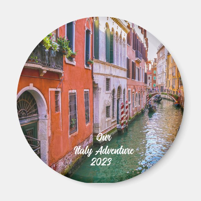 Imán Custom Family Italy Trip Photo Christmas Tree (Frente)