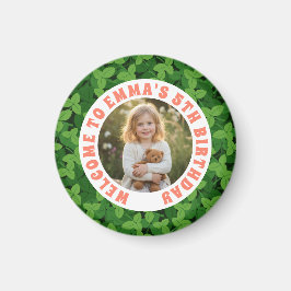 Imán Custom Kids Birthday Round Magnet with Photo
