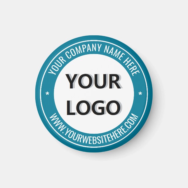 Imán Custom Logo and Text Stamp Magnet - Your Colors (Frente)