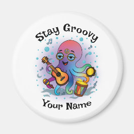 Imán Custom Magnet | Retro Octopus | Name & Text