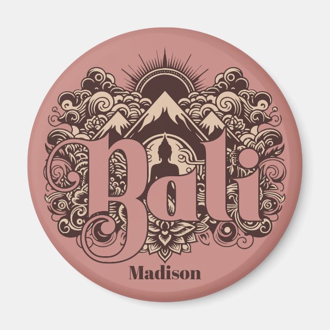 Imán Custom Name Bali (Frente)