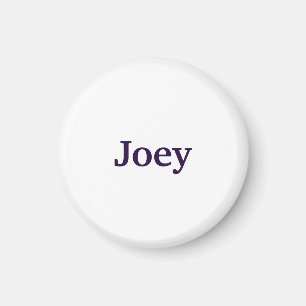 Imán Custom name purple text