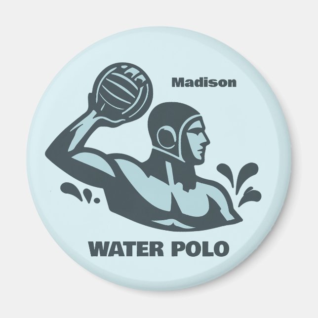 Imán Custom Name Water Polo (Frente)