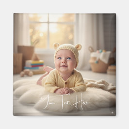 Imán Custom Personalized Baby Picture Keepsake Design