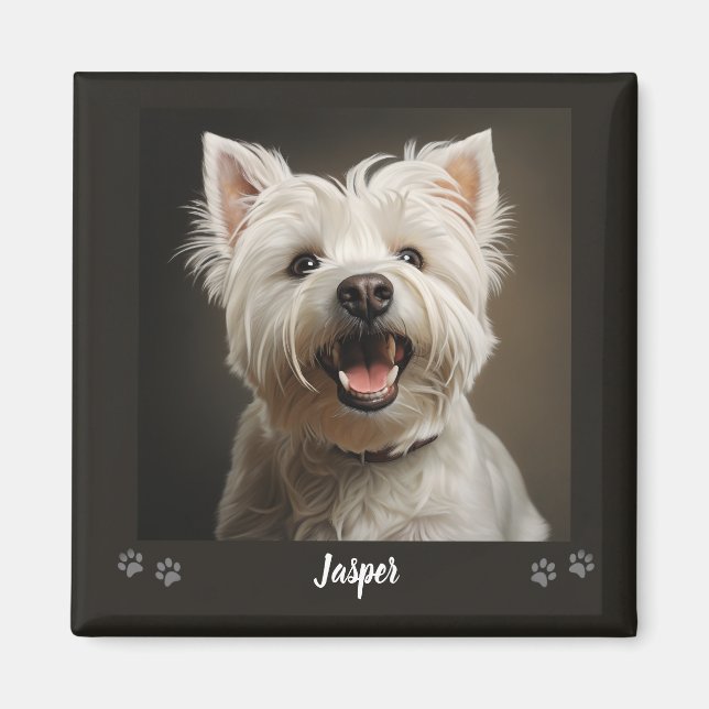 Imán Custom Pet Keepsake Using Your Photo Name (Frente)