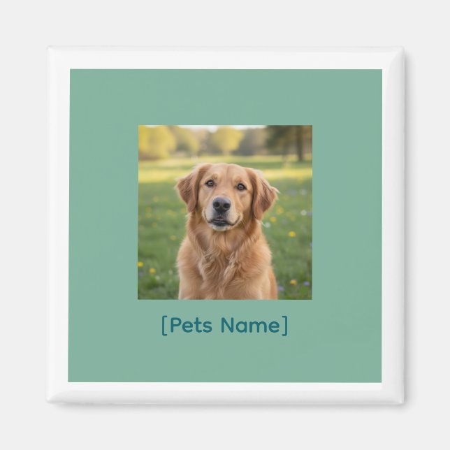 Imán Custom Pet Photo Magnet | Personalized Name (Frente)