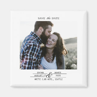Imán Custom Photo Save the Date Wedding magnet