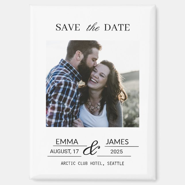 Imán Custom picture Fridge Save the Date magnet (Anverso)