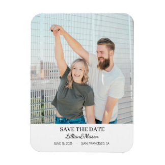 Imán Custom Picture Save the Date fridge magnet