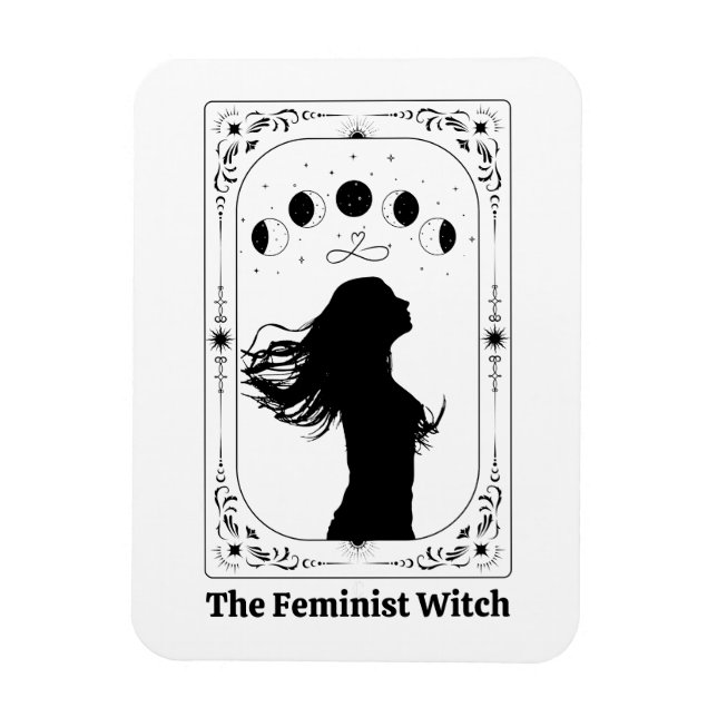 Imán Custom Tarot Add Name Divorce Party Favor Feminist (Vertical)