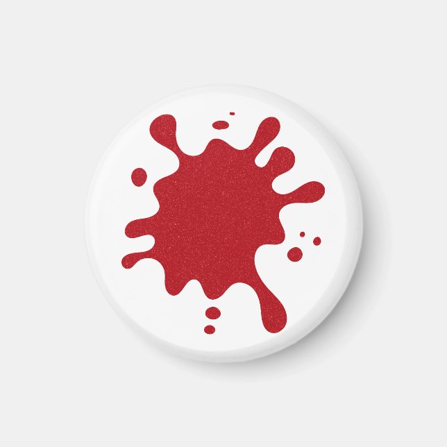 Imán Custom Tomato Red Splash Magnet (White Base) (Frente)