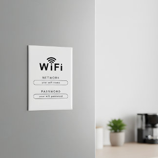 Imán Custom WiFi Magnet for Office & Home Guest Network