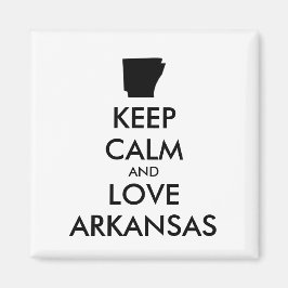 Imán Customizable KEEP CALM and LOVE ARKANSAS