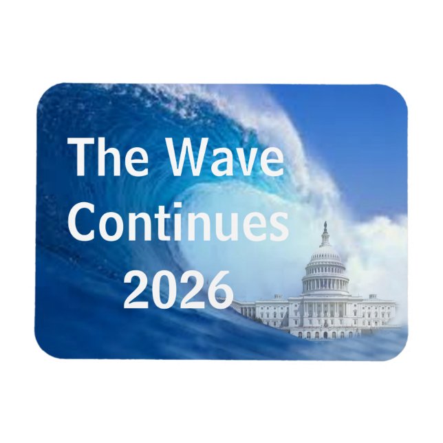 Imán Customize Blue Wave Election 2026 (Horizontal)