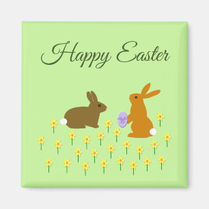 Imán Cute Abundantes de Pascua y Daffodils Personalizad