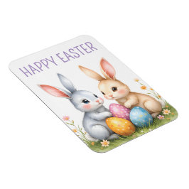 Imán Cute acuarela Abundantes de Pascua Felices Pascuas