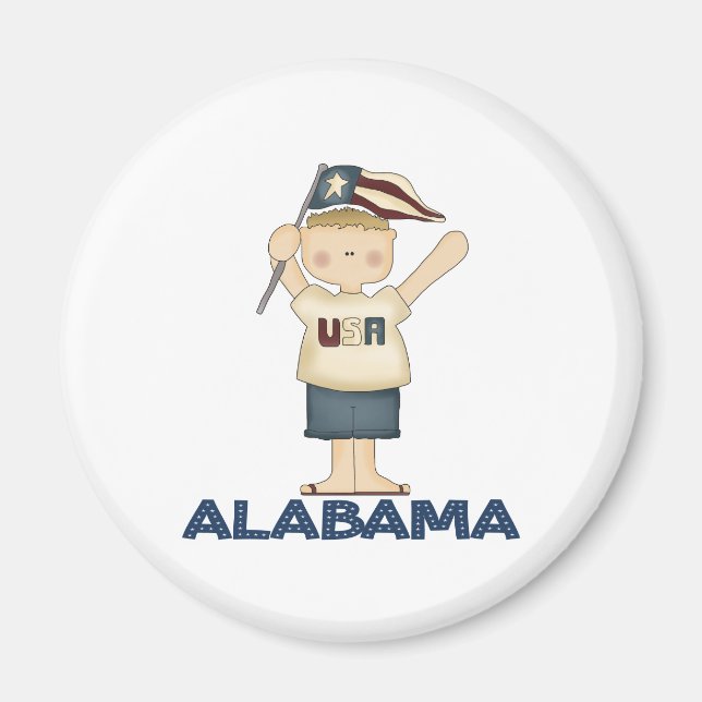 Imán Cute Alabama USA Magnet (Frente)
