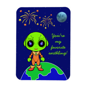 Imán Cute Alien Fridge Magnet por Jo Images